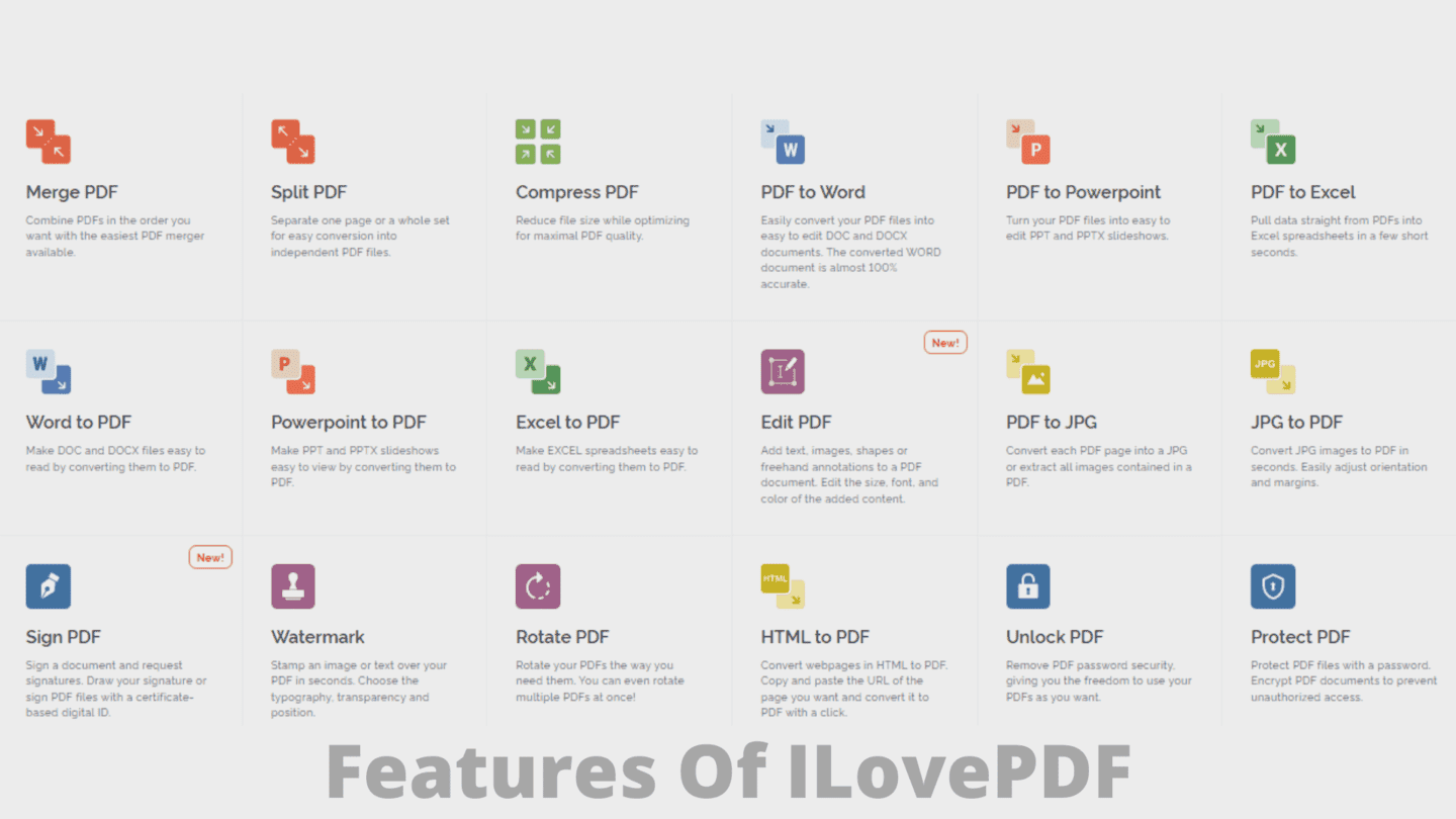 Features Of ILovePDF